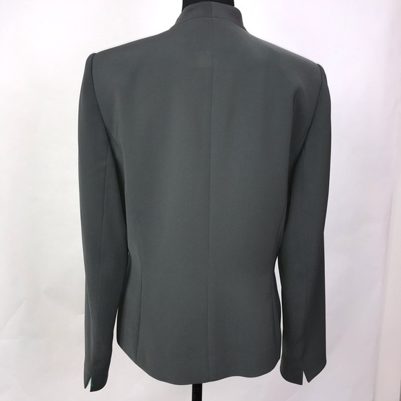 Kasper Womens Blazer Jacket Size 12 Gray Lined - Picture 6 of 6